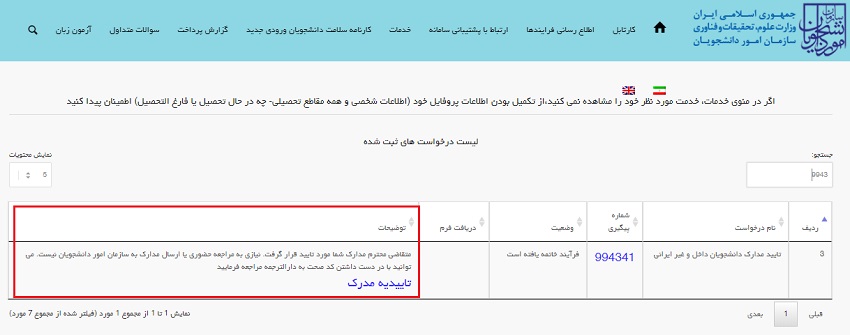 آموزش استعلام مدرک تحصیلی/استعلام مدرک تحصیلی برای استخدام