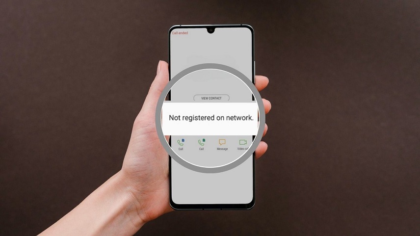 رفع ارور not registered on network