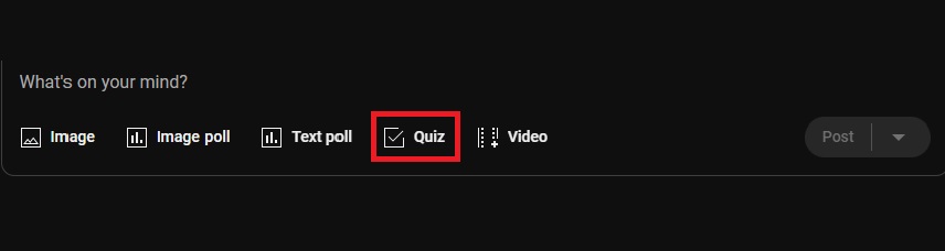 اضافه شدن قابلیت کوییز پست یوتیوب