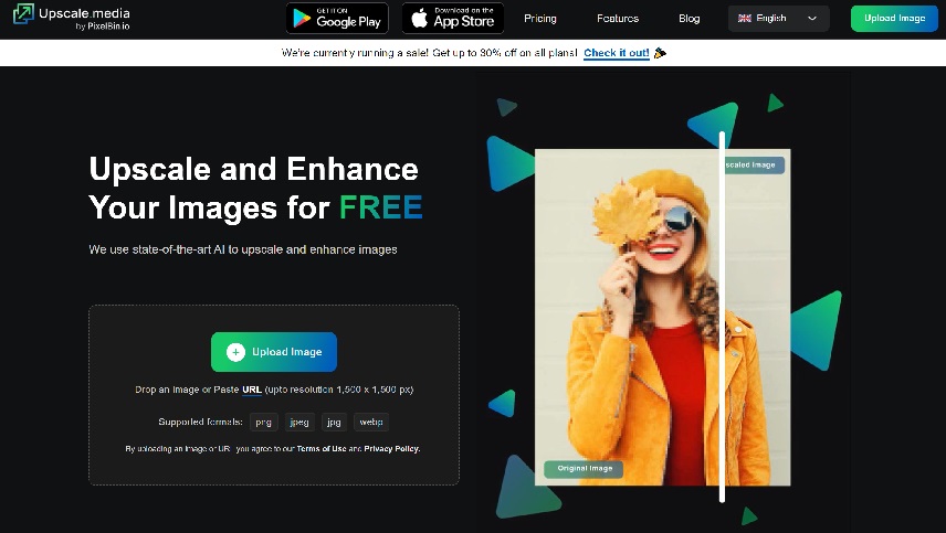 بهینهساز عکس آنلاین با هوش مصنوعی Upscale