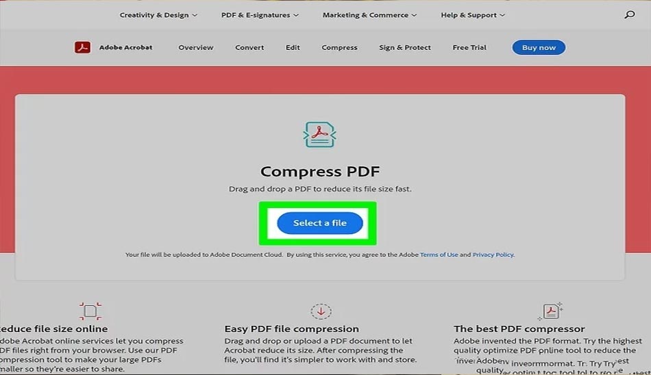 1. سایت adobe گزینه ای جهت كم كردن حجم فايل PDF بدون افت کیفیت