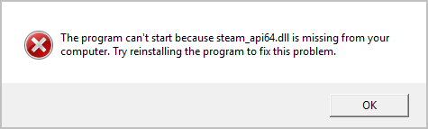 حل مشکل steam_api64.dll