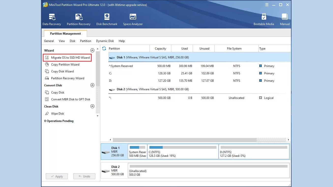 کلون کردن هارد دیسک با نرم افزار MiniTool Partition Wizard