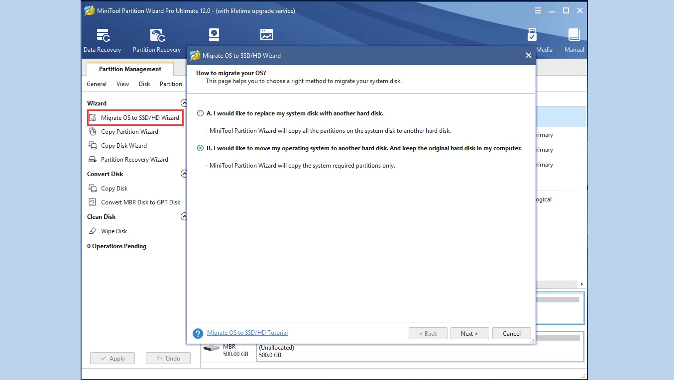 مراحل کلونینگ هارد با نرم افزار MiniTool Partition Wizard