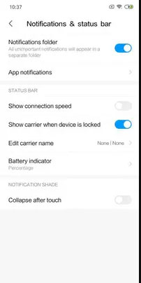 تنظییمات صفحه نمایش گلکسی Xiaomi Redmi Note 12