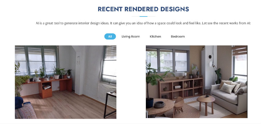 سایت هوش مصنوعی برای معماری AI Room Planner