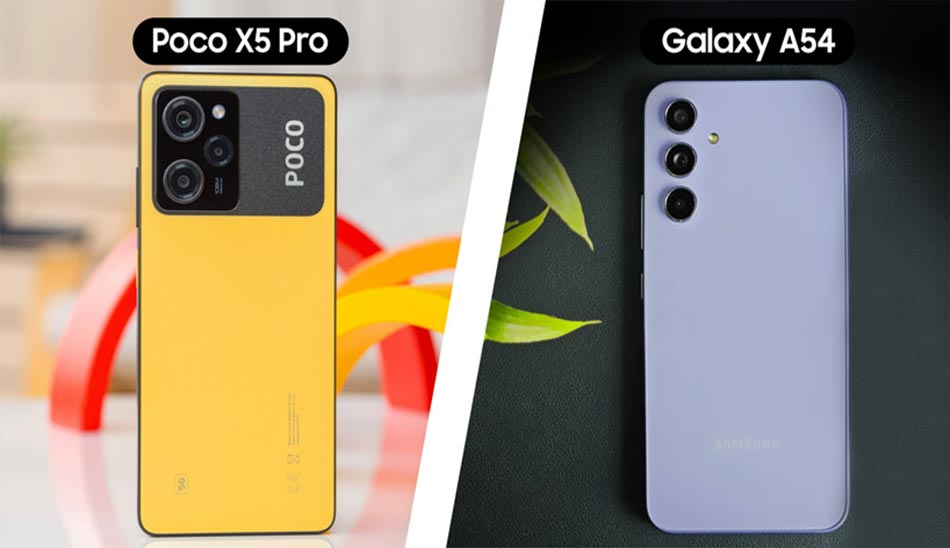 صفحه نمایش گوشی a54 بهتر است یا poco x5 pro؟