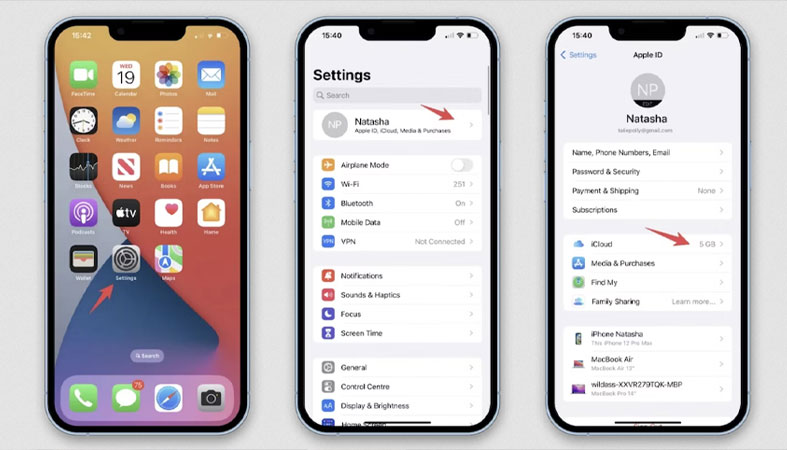 دسترسی به icloud
