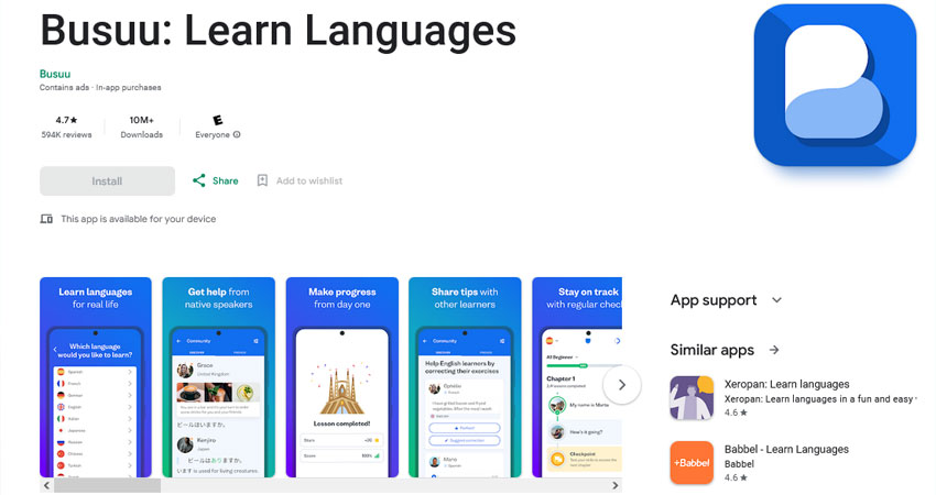برنامه Busuu: Learn Languages