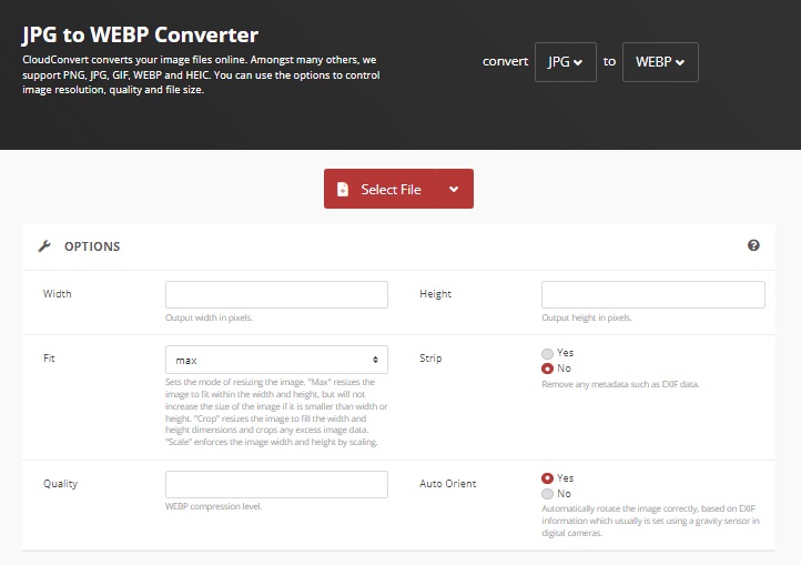 آموزش تبدیل به فرمت webp