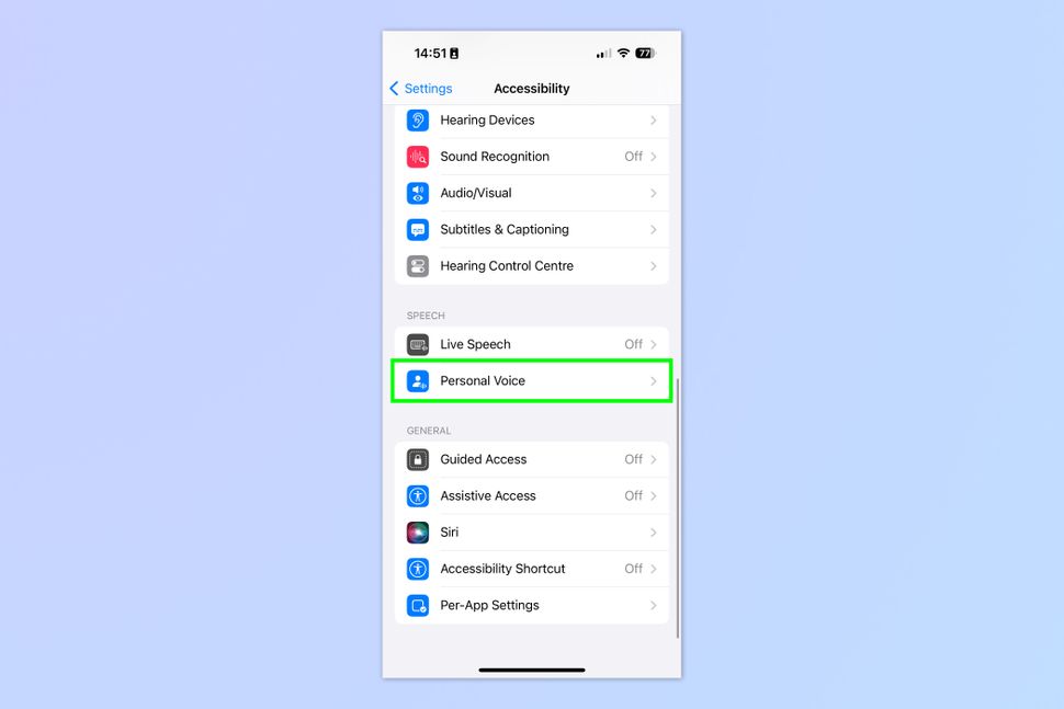 صدای شخصی در iOS 17