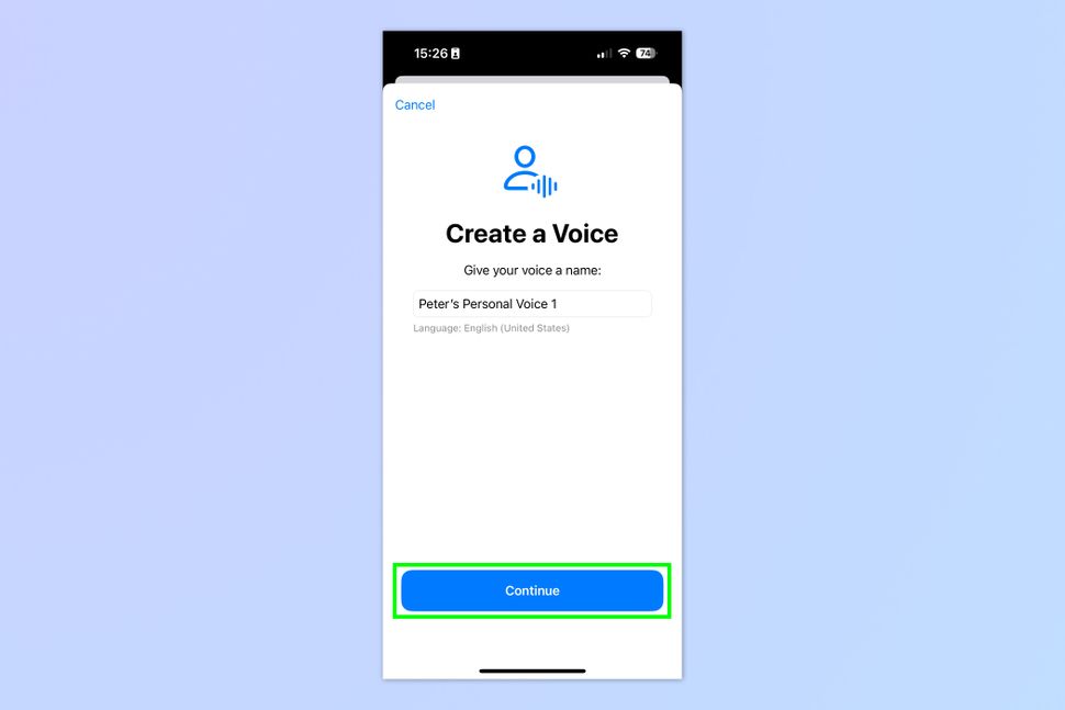 نحوه راه اندازی از Personal Voice