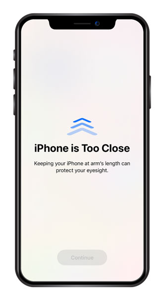 کارکرد بعد از فعالسازی Screen Distance در iOS 17