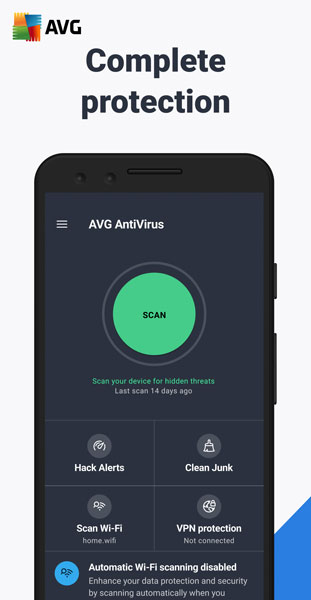 بهترین آنتی ویروس رایگان: AVG AntiVirus & Security