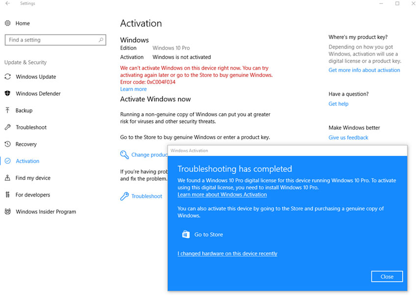 خطاهای-ویندوزWindows-Activation-Error