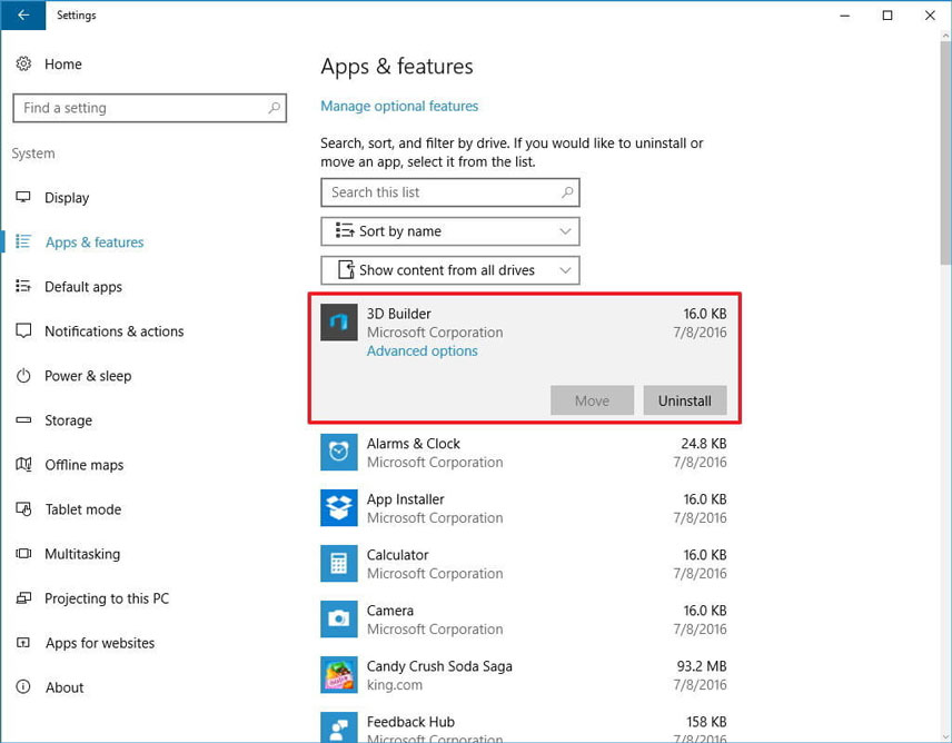system-Apps-and-Features-برای-رفع-خطاهای-ویندوز