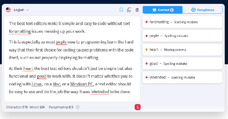 بهترین سایت غلط یاب انگلیسی: LanguageTool