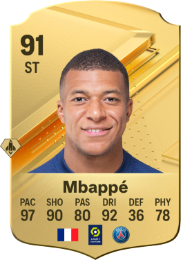 کیلیان امباپه Kylian Mbappé با قدرت 91